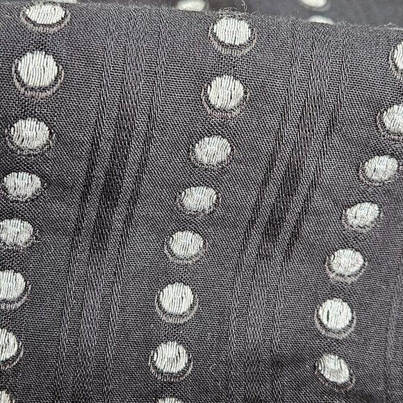 Ted Baker Jean Shirt Mens 6 US L Black Cream Cotton LS Swiss Dots Buttons Boho - Picture 12 of 15